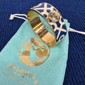 Spartina 449 Navy and Gold Geometric Bracelet